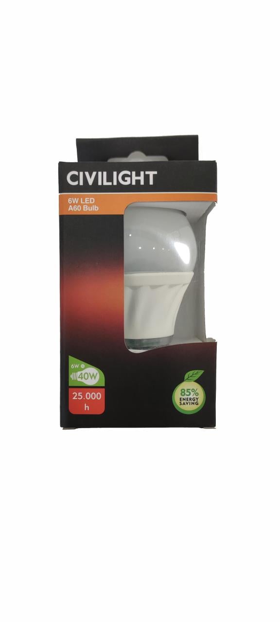 CİVİLİGHT E27 6W LED A60 BULB 2700K