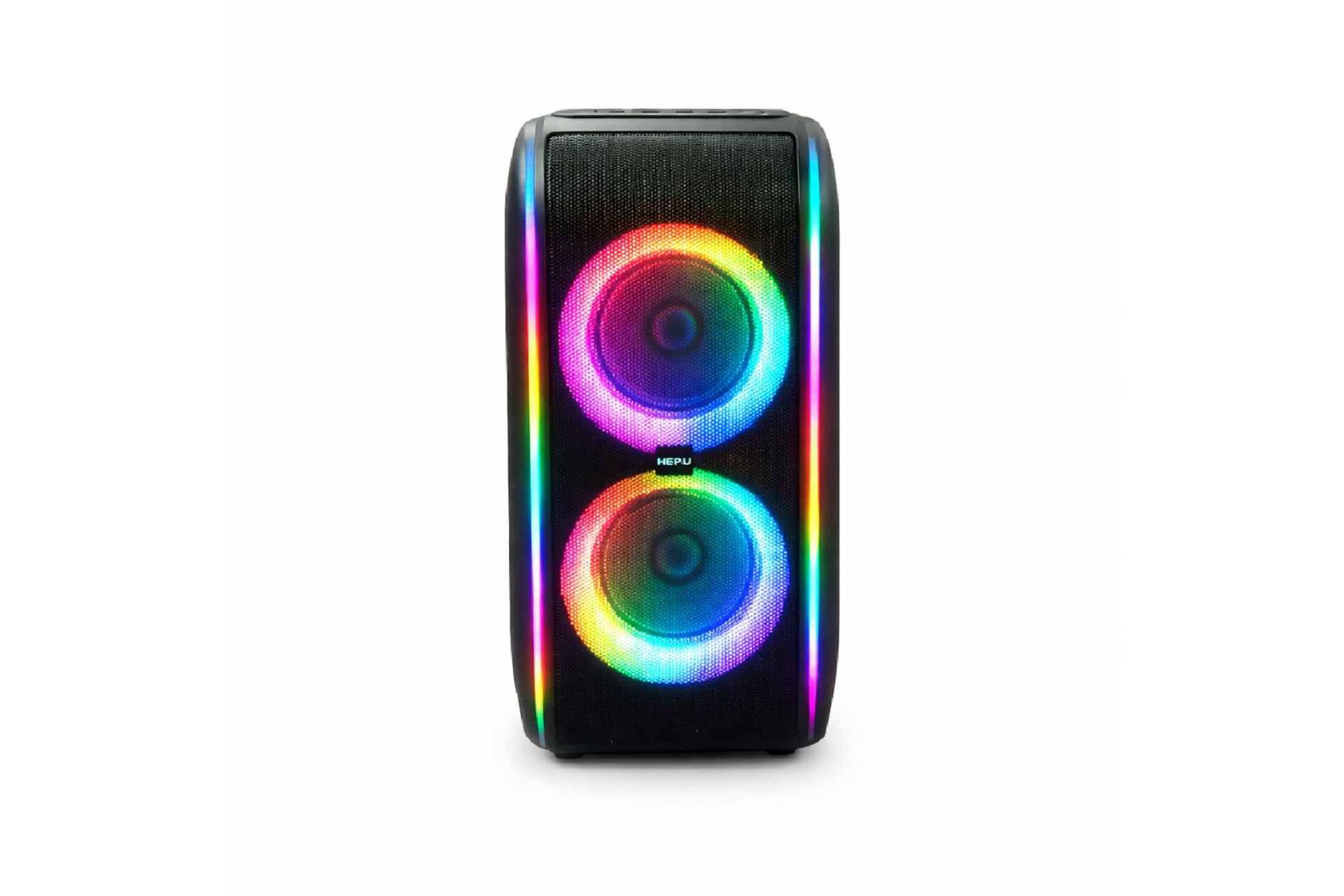HEPU HP-978 2X6'' KABLOSUZ 1 EL MİKROFON BLUETOOTH USB ŞARJLI RGB IŞIKLI MÜZİK KUTUSU