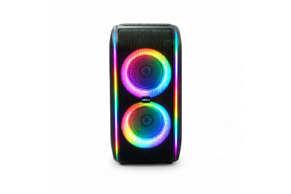 HEPU HP-978 2X6'' KABLOSUZ 1 EL MİKROFON BLUETOOTH USB ŞARJLI RGB IŞIKLI MÜZİK KUTUSU