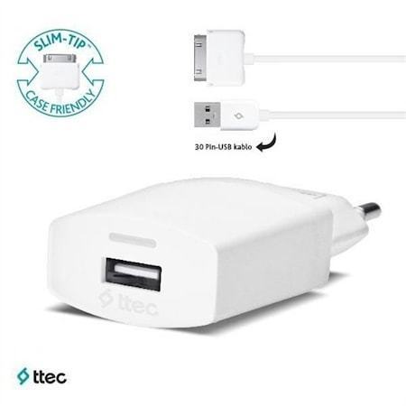 T.TEC ŞARJ ALETİ 1AMPER SET 2SCC751B İPHONE 4 - 4S