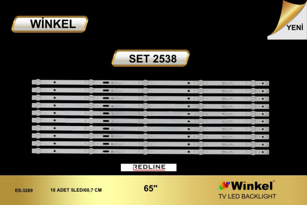 LCD LED-2538 TAKIM 10 LU-D65051330-006AS-M_V01 6519N 12MM 308056519NDTZ002-ES-3289-WİNKEL