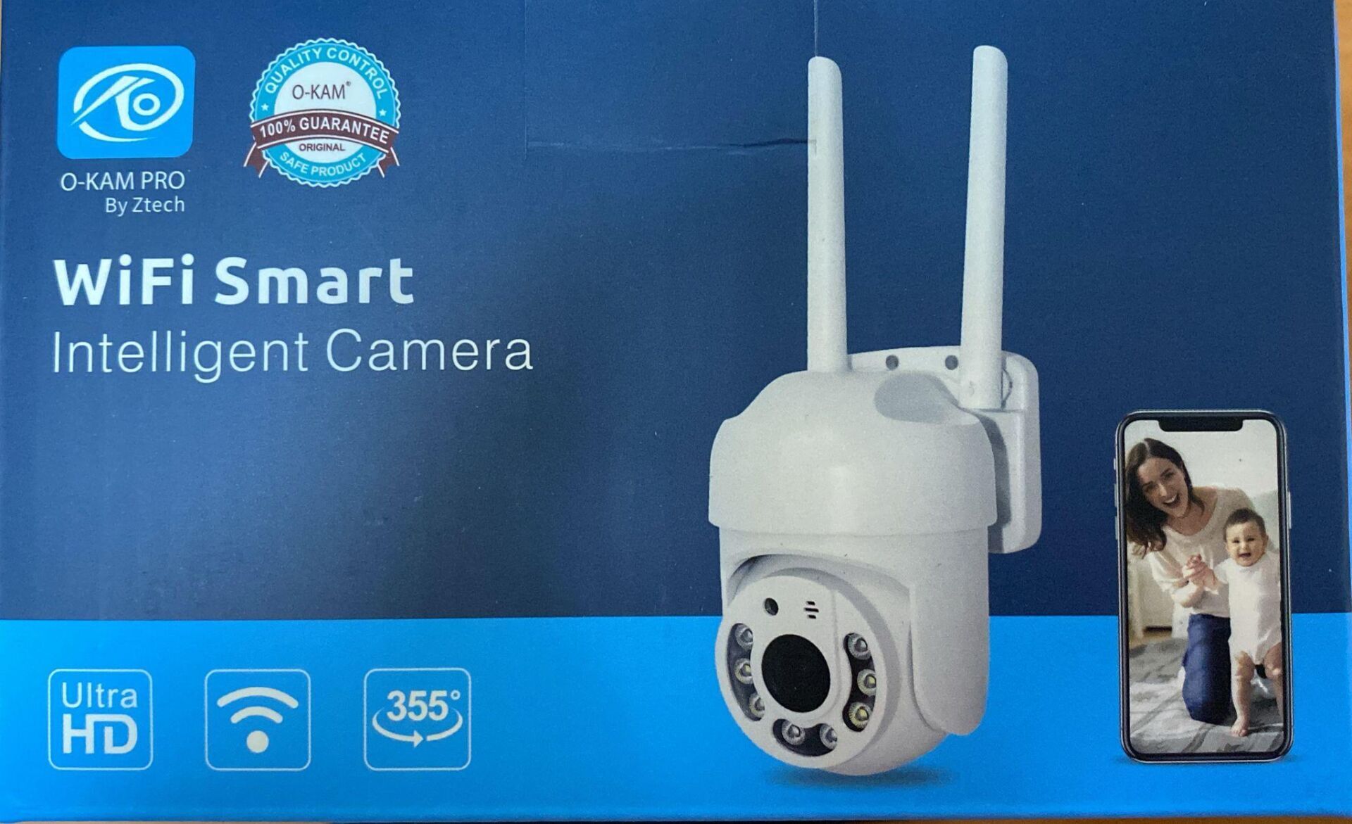 O-KAM 3031 Tek Lens Wifi 360Derece Ses+Mikrofon 3MP PTZ Kamera