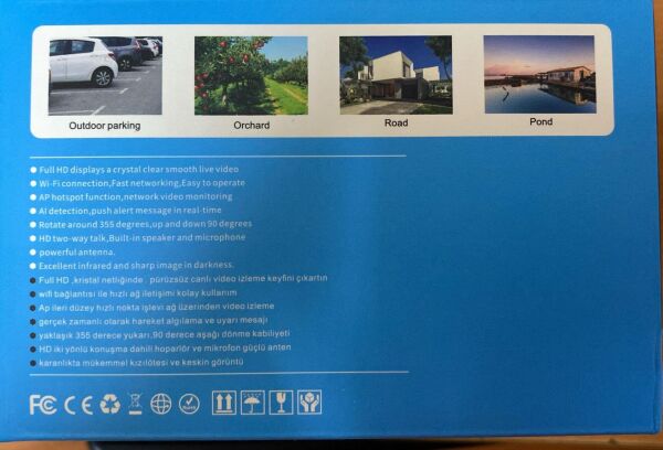 O-KAM 3031 Tek Lens Wifi 360Derece Ses+Mikrofon 3MP PTZ Kamera