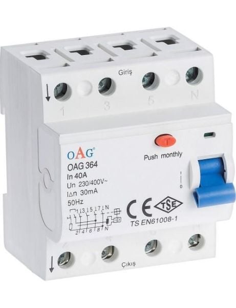 OAG 3X40 30MA KAÇAK AKIM ROLESİ