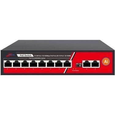 ZTECH ZR-1010 8+2+1 Poe 10/100 Mbps+2 Lan 100/1000Mbps+1*SFP SLOT, 120W