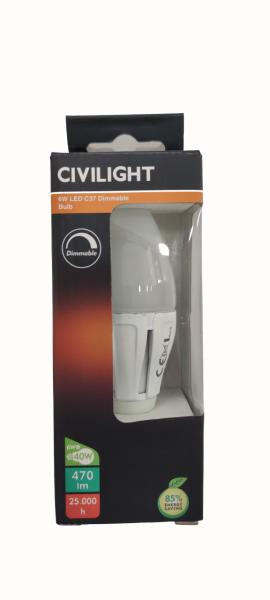 CİVİLİGHT 6W LED C37 DIMLENEBİLİR BULB DC378757