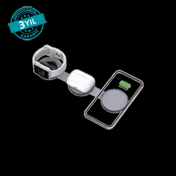 Ttec 2KS39S AirCharger MAgsafe 15W 3'ü 1Arada Watch+Airpods+iPhone Şarj İstasyonu