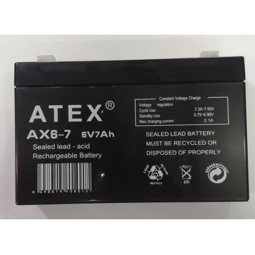 6 VOLT 7 AMPER AKÜ ATEX 151x34x95