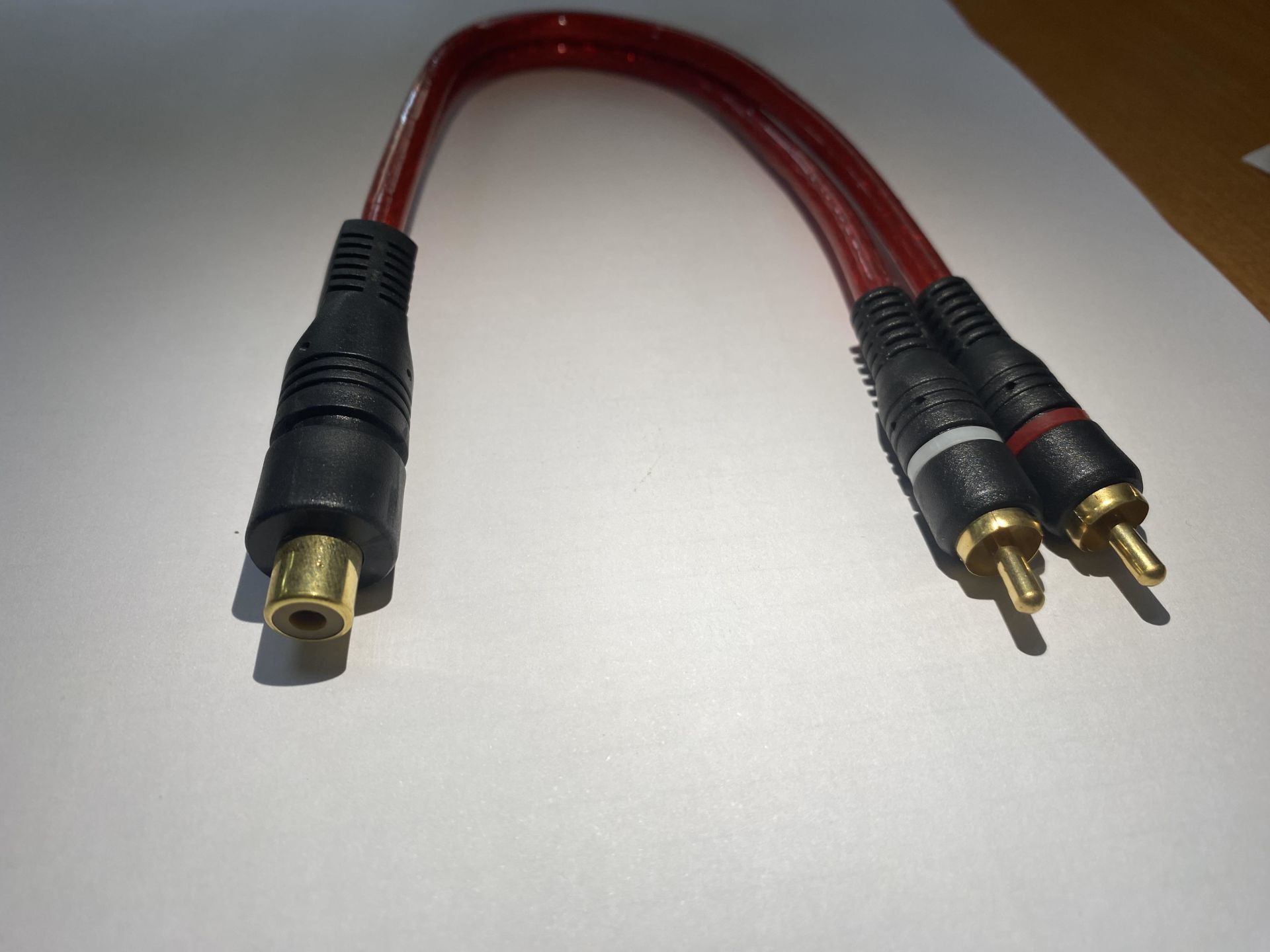 KIRMIZI Y KABLO 2 RCA+1 RCA 30 CM