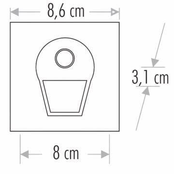 CATA CT-5170 1 WATT FÜME KASA SENSÖRLÜ KORİDÖR ARMATÜRÜ BEYAZ IŞIK