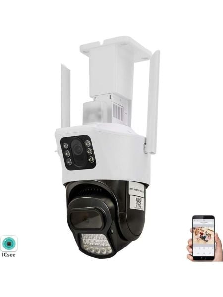 X5 TECH RX-394G 4G SİM KARTLI 12 VOLT 3+3MP ÇİFT LENS  PTZ KAMERA