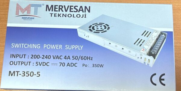 5 VOLT 70 AMPER METAL SLİM KASA ADAPTÖR MERVESAN MT-350-5