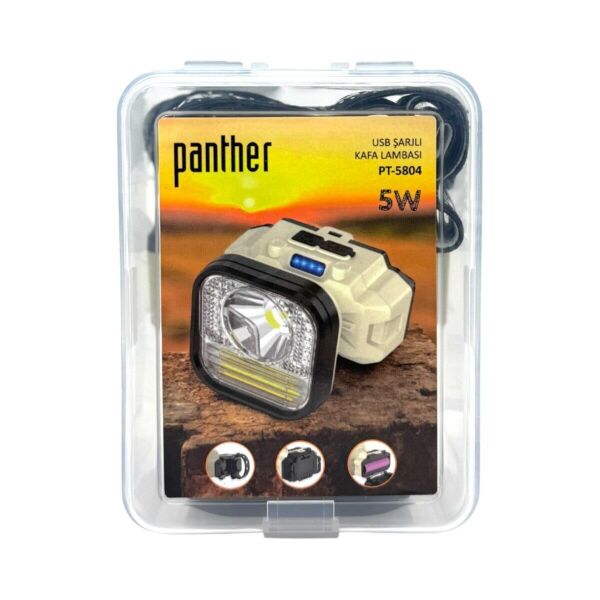 PANTHER PT-5804 USB ŞARJLI KAFA LAMBASI