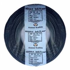ÖZNUR TTR (H05VV-F) KABLO 2x0.75MM SİYAH
