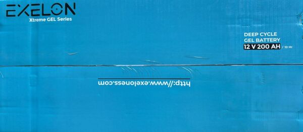 12 VOLT 200 AMPER JEL AKÜ EXELON ÖLÇÜLER-522*240*240 mm-60 KG