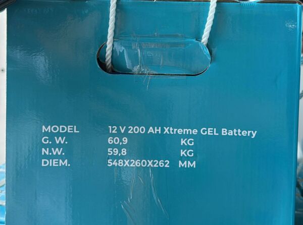 12 VOLT 200 AMPER JEL AKÜ EXELON ÖLÇÜLER-522*240*240 mm-60 KG