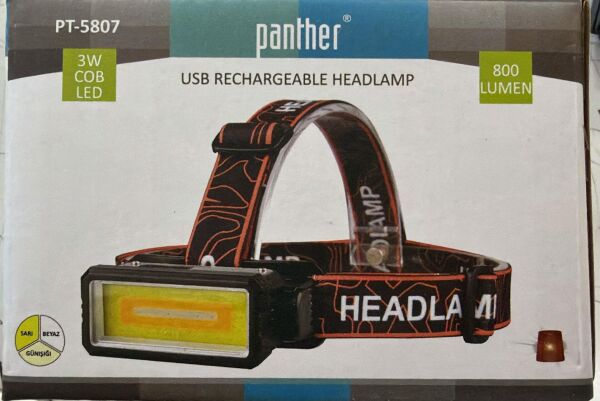 PANTHER PT-5807 USB ŞARJLI KAFA LAMBASI
