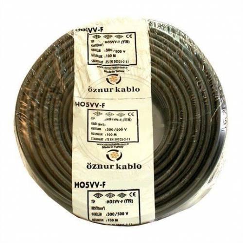 ÖZNUR TTR (H05VV-F) KABLO 2x2,5 MM SİYAH