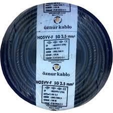 ÖZNUR TTR (H05VV-F) KABLO 5x2,5 MM SİYAH