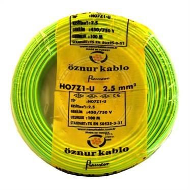 NHXMH YANMAZ KABLO 2.5 LUK SARI YEŞİL ÖZNUR-HES