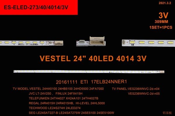 LCD LED 946-1 ÇUBUK-VES236WNVB-2D-N01-24TH4027-XH24A101-24HB5100B-ES-273-WİNKEL