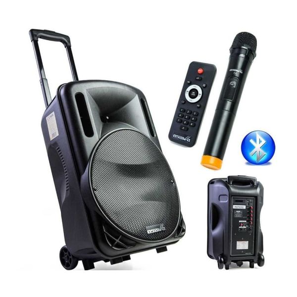 OSAWA OSW-9130 UHF BT+USB 30 CM HOPARLÖRLÜ 1 TELSİZ  EL MİKROFONLU ŞARJLI PORTATİF ANFİ