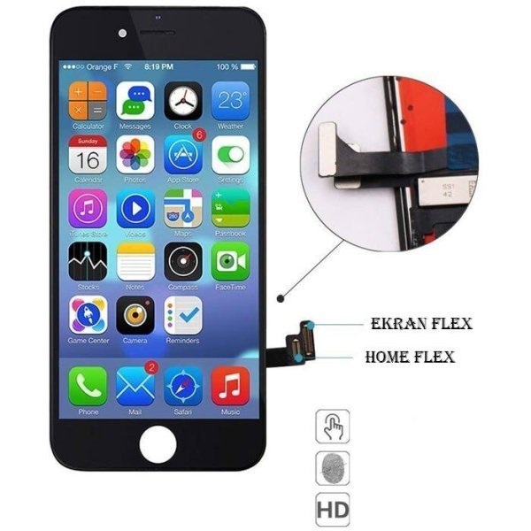 TELEFON EKRANI İPHONE 7 YENİLENMİŞ ORGİNAL SİYAH