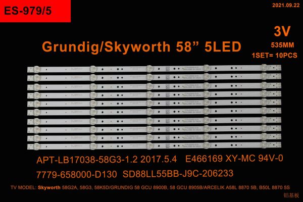 LCD LED-2307-TAKIM 10 LU-58GCU8900B-A58L8870-ES-979-WİNKEL