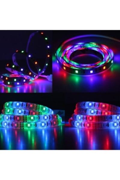 RGB ŞERİT LED SETİ ADAPTÖR KUMANDA DAHİL 5M