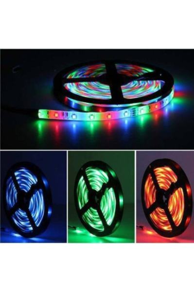RGB ŞERİT LED SETİ ADAPTÖR KUMANDA DAHİL 5M
