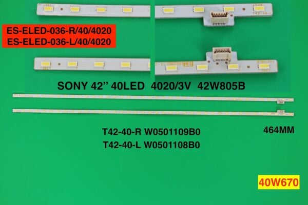 TV LED BAR -2365 TAKIM 2 Lİ-42W650A-42W655A-42W815B-ELED-036-WİNKEL