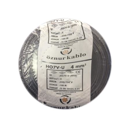 ÖZNUR NYA (H07V-U) 4MM KABLO SİYAH