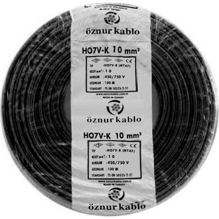 ÖZNUR NYAF (H07V-K) KABLO 10 MM SİYAH