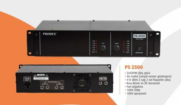 PRODES PS-2500-2X500 WATT POWER ANFİ