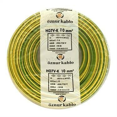 NYA KABLO 1X10 LUK SARI YEŞİL ÖZNUR-HES