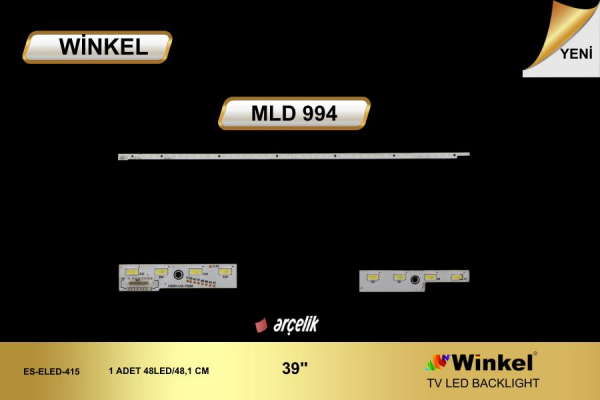 TV LED BAR 994 1 Lİ ÇUBUK-39LE752V-39LE652V-A39-LB-M330-WİNKEL