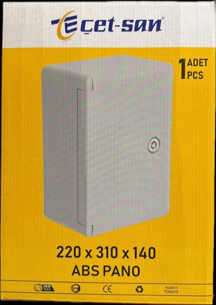 PANO POLYESTER 22X31X14 KİLİTLİ  SAÇ TABANLI ŞEFFAF KAPAKLI ÇETSAN