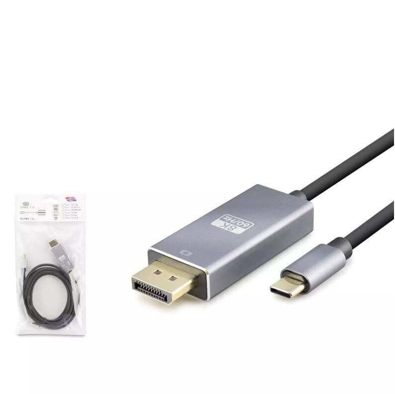 HADRON HDX7859 Type-C to DisplayPort Görüntü Kablosu 8K 60 Hz 1.8 m - Gri
