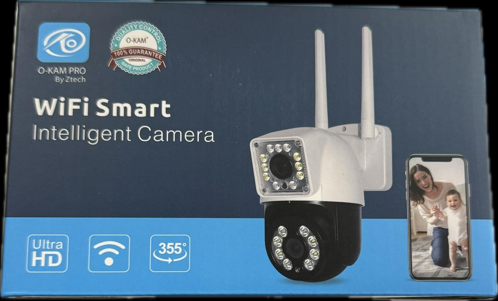 O-KAM 3012 Wifi 2Lens Alarm+Siren+Işık+Sesli Kamera