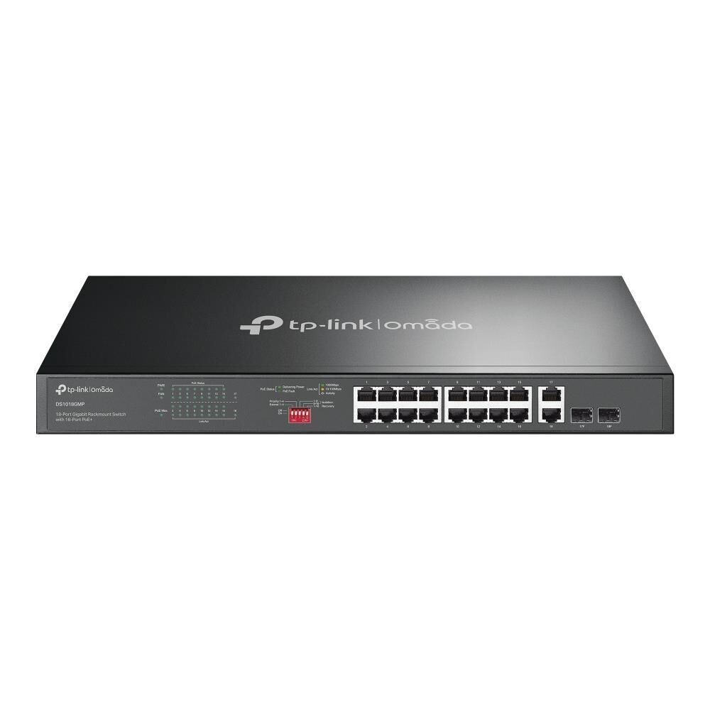 Tp-Link Omada DS1018GMP 16 Port 10/100/1000 Poe+ Switch 2 Port SFP Çelik Kasa Rack Mount