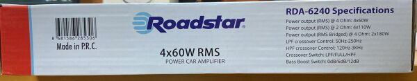 ROADSTAR RDA-6240 STEREO 3000 WATT 4 KANALLI OTO ANFİ
