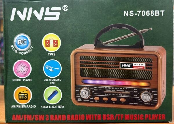 NNS NS-7068BT BLUETOOTH USB NOSTALJİK ŞARJLI RADYO