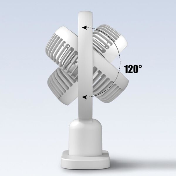 HEPU HP-F01 USB Şarjlı Masaüstü Mini Fan – 3 Kademeli Hız Ayarlı, Kompakt Gövde