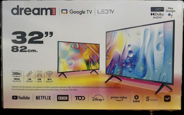 DREAMSTAR 32'' 82CM SMART GOOGLE TV UYDULU LED TV 32DSE101