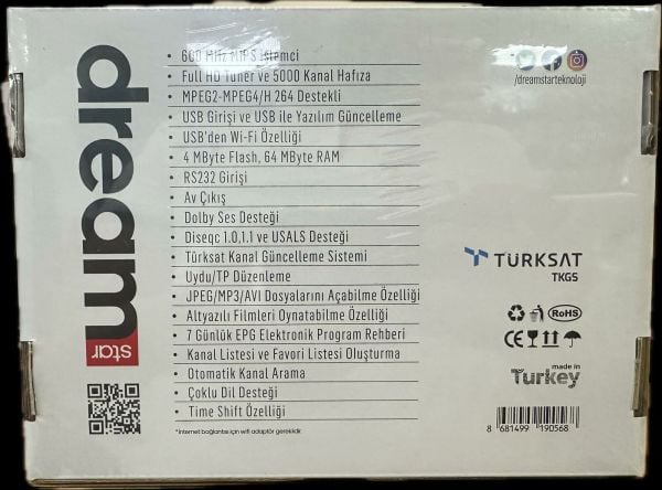 DREAMSTAR AURA MİNİ HD UYDU ALICISI