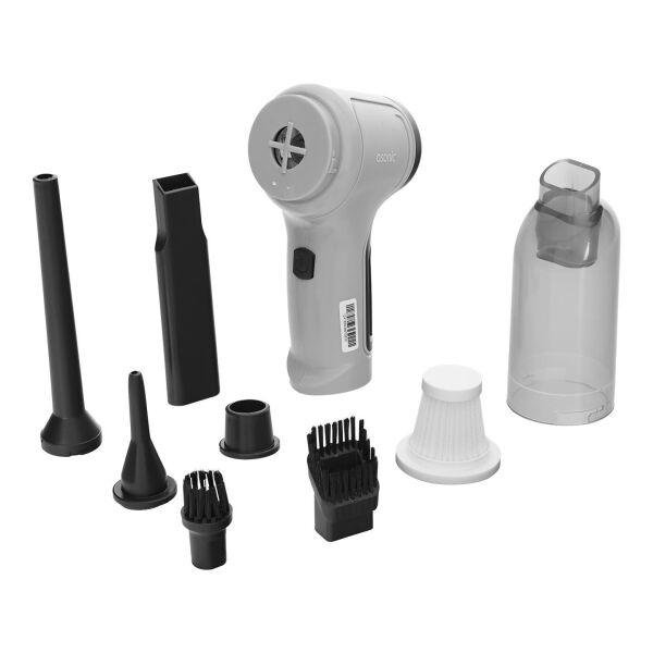 Asonic S2025 Gri/Siyah Kablosuz Üflemeli Mini Araç El Şarjlı Süpürgesi 120W 2000mAh 9000PA