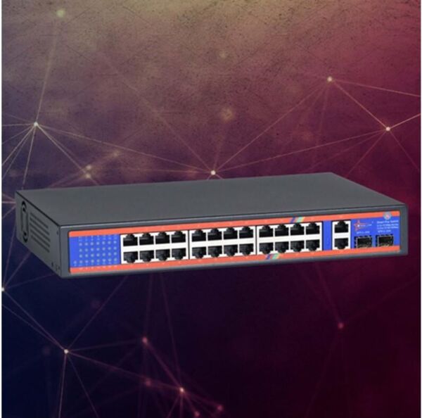 ZTECH ZR-P2421FN 24+2+2 POE SWİTCH 350w +2 10/100/1000
