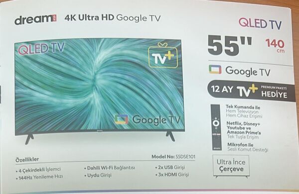 DREAMSTAR 50'' 127CM 4K ULTRA HD SMART GOOGLE TV UYDULU LED TV