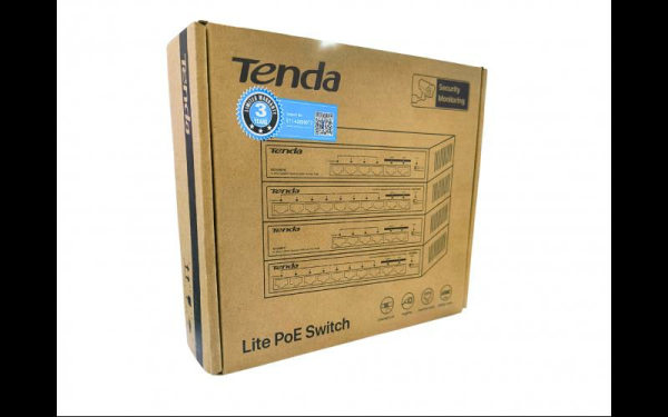 Tenda S110PC 10 Port 8 Port Poe+ 10/100 Mbps + 2 Port Uplink Switch Çelik Kasa Rack Mount