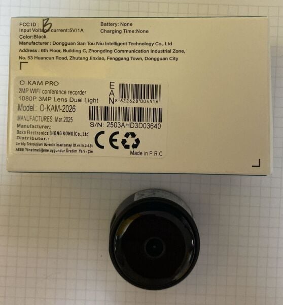 O-KAM-2026 Wifi Minik Kamera Bataryalı